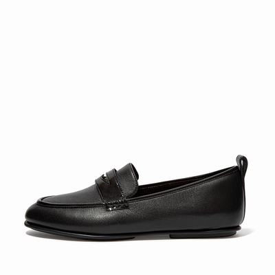 Fitflop Lena Leather Penny - Loafer Damen - Schwarz (GVX275914)